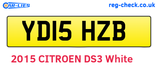 YD15HZB are the vehicle registration plates.