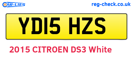 YD15HZS are the vehicle registration plates.