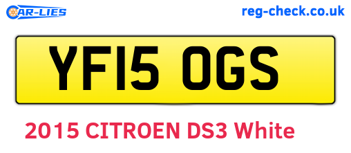 YF15OGS are the vehicle registration plates.