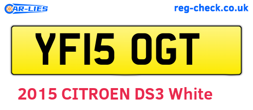 YF15OGT are the vehicle registration plates.