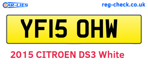YF15OHW are the vehicle registration plates.