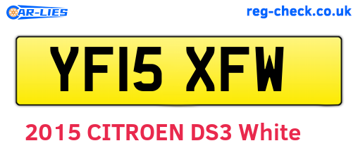 YF15XFW are the vehicle registration plates.