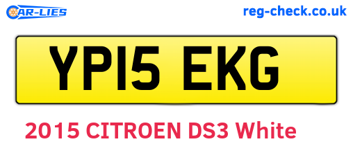 YP15EKG are the vehicle registration plates.