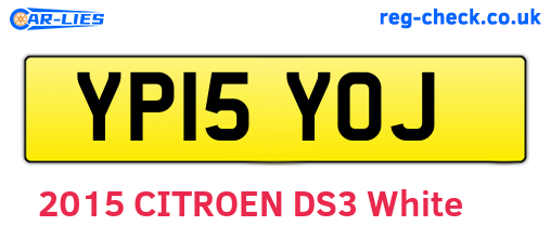 YP15YOJ are the vehicle registration plates.