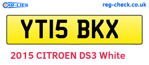 YT15BKX are the vehicle registration plates.
