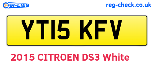 YT15KFV are the vehicle registration plates.