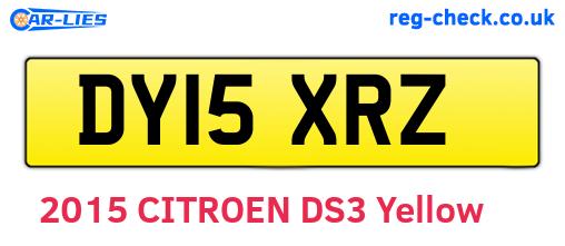 DY15XRZ are the vehicle registration plates.