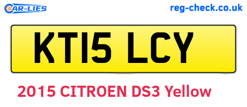 KT15LCY are the vehicle registration plates.