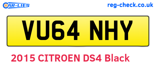 VU64NHY are the vehicle registration plates.