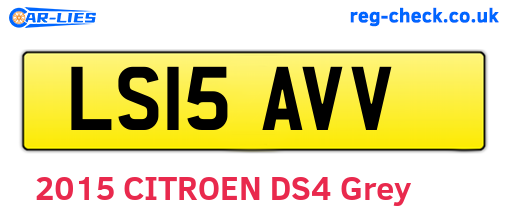 LS15AVV are the vehicle registration plates.
