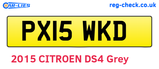 PX15WKD are the vehicle registration plates.