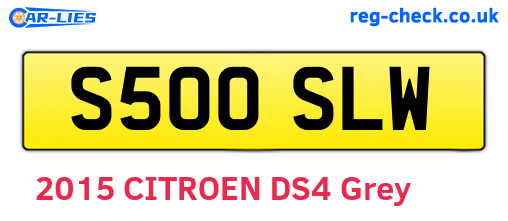 S500SLW are the vehicle registration plates.
