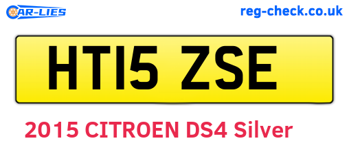 HT15ZSE are the vehicle registration plates.