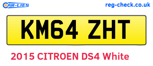 KM64ZHT are the vehicle registration plates.