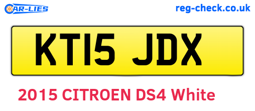 KT15JDX are the vehicle registration plates.