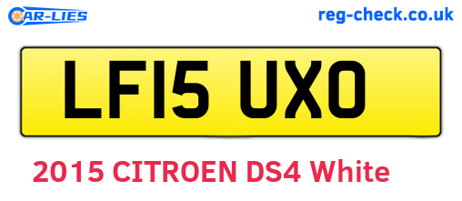 LF15UXO are the vehicle registration plates.