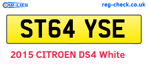 ST64YSE are the vehicle registration plates.