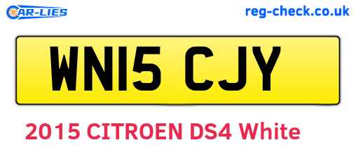 WN15CJY are the vehicle registration plates.