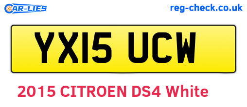 YX15UCW are the vehicle registration plates.