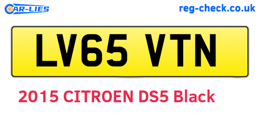 LV65VTN are the vehicle registration plates.