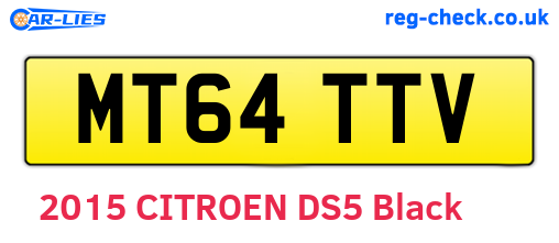 MT64TTV are the vehicle registration plates.