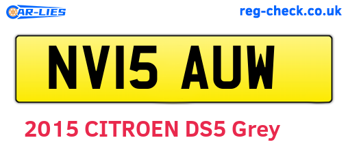NV15AUW are the vehicle registration plates.