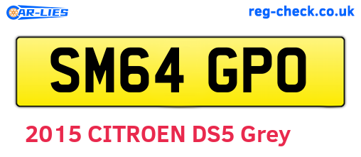 SM64GPO are the vehicle registration plates.