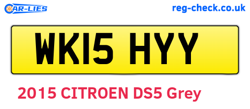 WK15HYY are the vehicle registration plates.