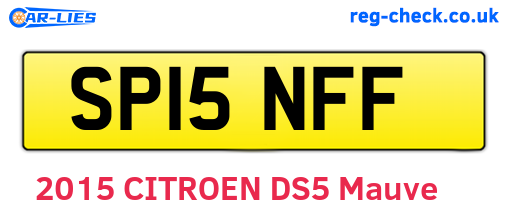 SP15NFF are the vehicle registration plates.