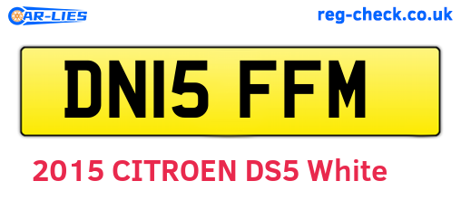 DN15FFM are the vehicle registration plates.
