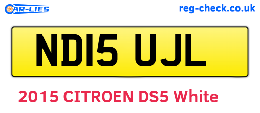 ND15UJL are the vehicle registration plates.