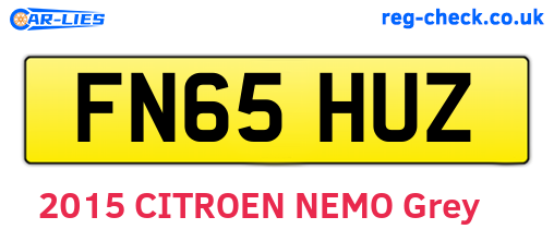 FN65HUZ are the vehicle registration plates.
