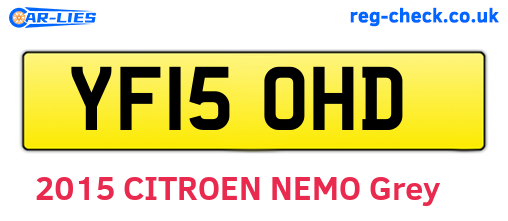 YF15OHD are the vehicle registration plates.