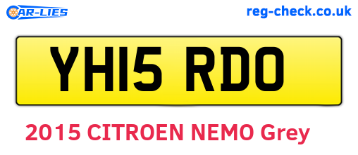 YH15RDO are the vehicle registration plates.