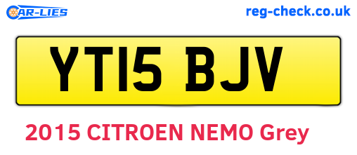 YT15BJV are the vehicle registration plates.
