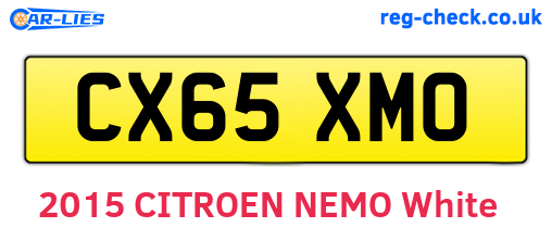 CX65XMO are the vehicle registration plates.