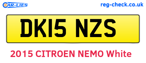 DK15NZS are the vehicle registration plates.