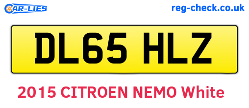 DL65HLZ are the vehicle registration plates.