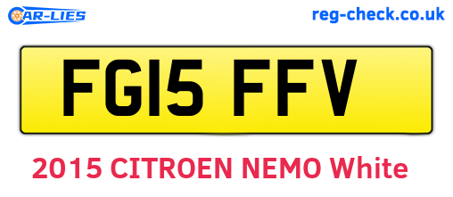 FG15FFV are the vehicle registration plates.