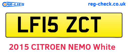 LF15ZCT are the vehicle registration plates.