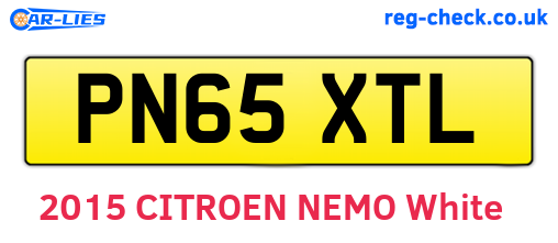 PN65XTL are the vehicle registration plates.