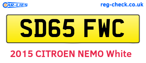 SD65FWC are the vehicle registration plates.
