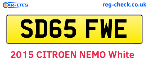 SD65FWE are the vehicle registration plates.