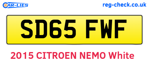 SD65FWF are the vehicle registration plates.