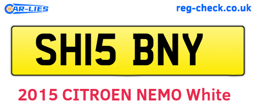SH15BNY are the vehicle registration plates.