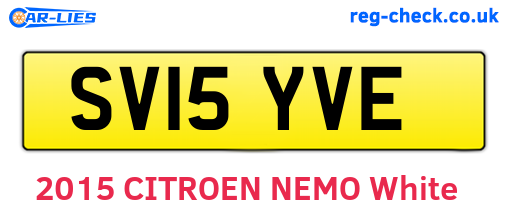 SV15YVE are the vehicle registration plates.