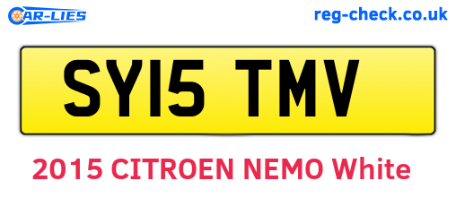 SY15TMV are the vehicle registration plates.