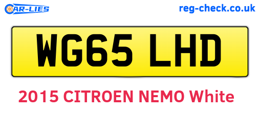 WG65LHD are the vehicle registration plates.
