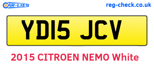 YD15JCV are the vehicle registration plates.