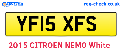 YF15XFS are the vehicle registration plates.